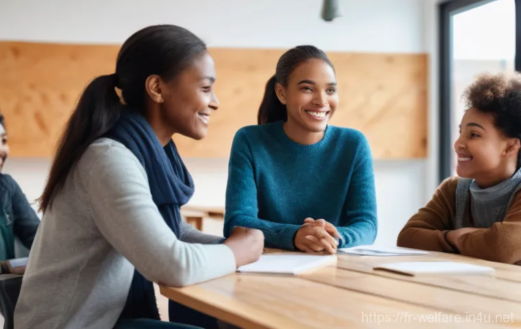 사회복지 사례관리 - **Prompt 1: Human-Centered Support and Connection**
    "A warm, bright, and modern community center...